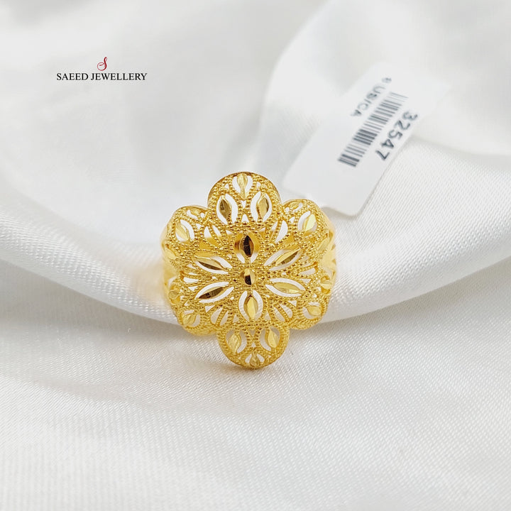 21K Gold Rose Ring by Saeed Jewelry - Image 3