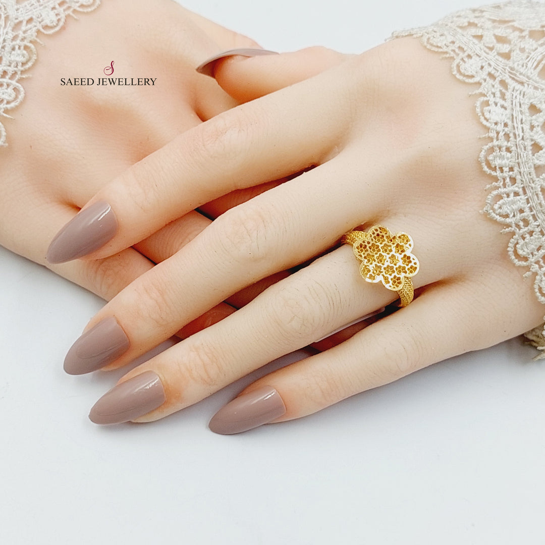 21K Gold Rose Ring by Saeed Jewelry - Image 5