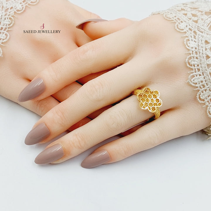 21K Gold Rose Ring by Saeed Jewelry - Image 5