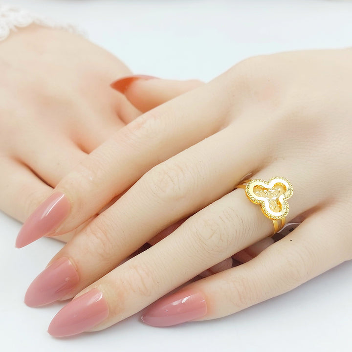 Rose Ring Made of 21K Gold by Saeed Jewelry 