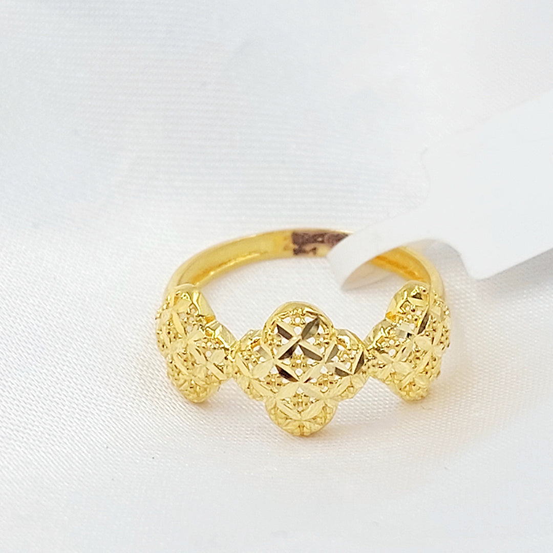 Rose Ring Made of 21K Gold by Saeed Jewelry 