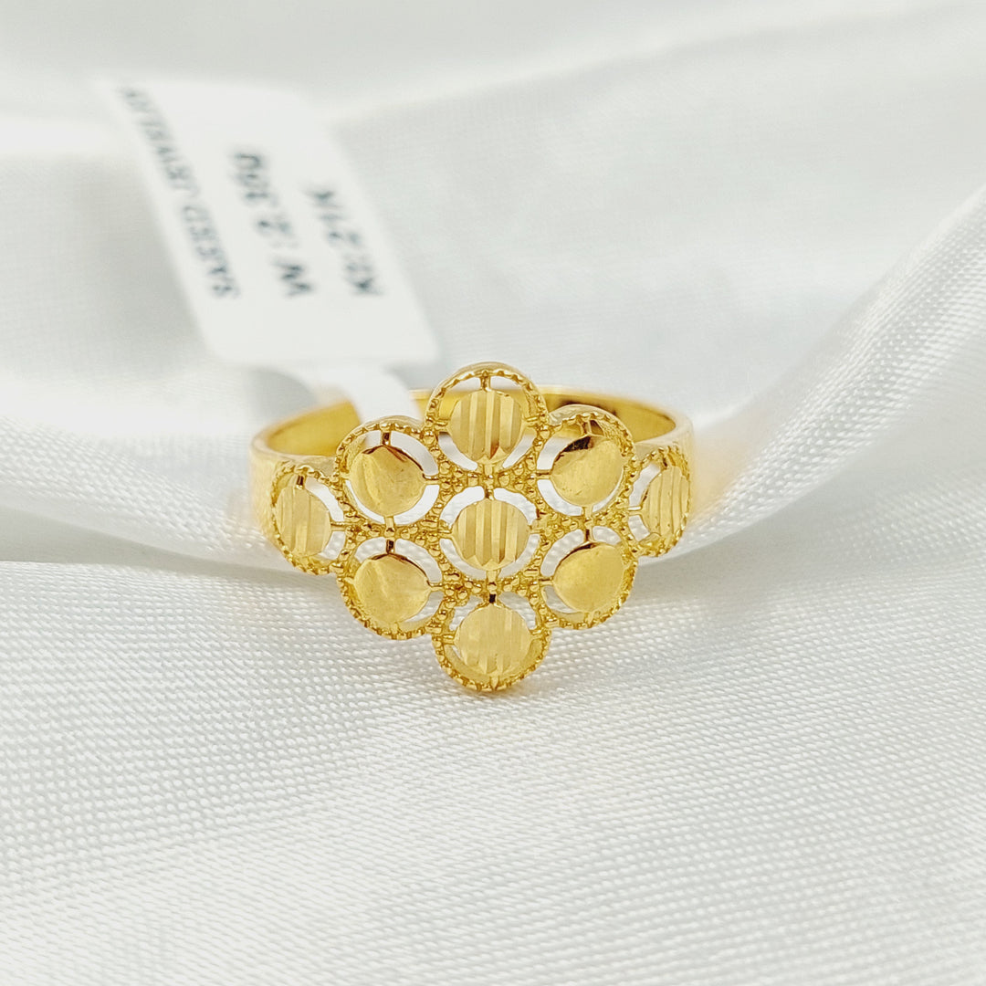 21K خاتم وردة-مجوهرات الشيخ سعيد-Saeed Jewelry 