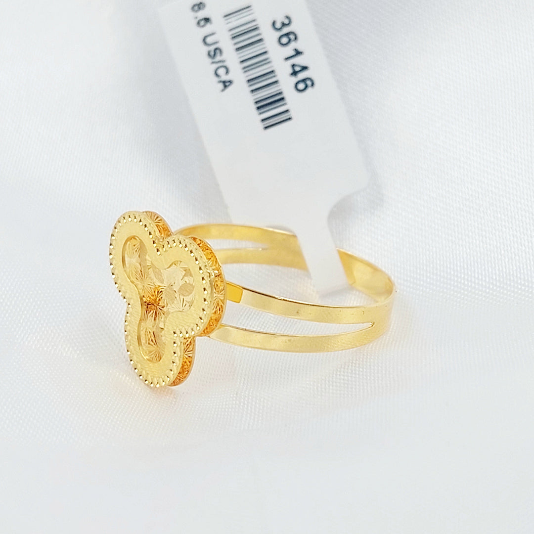 Rose Ring Made of 21K Gold by Saeed Jewelry 