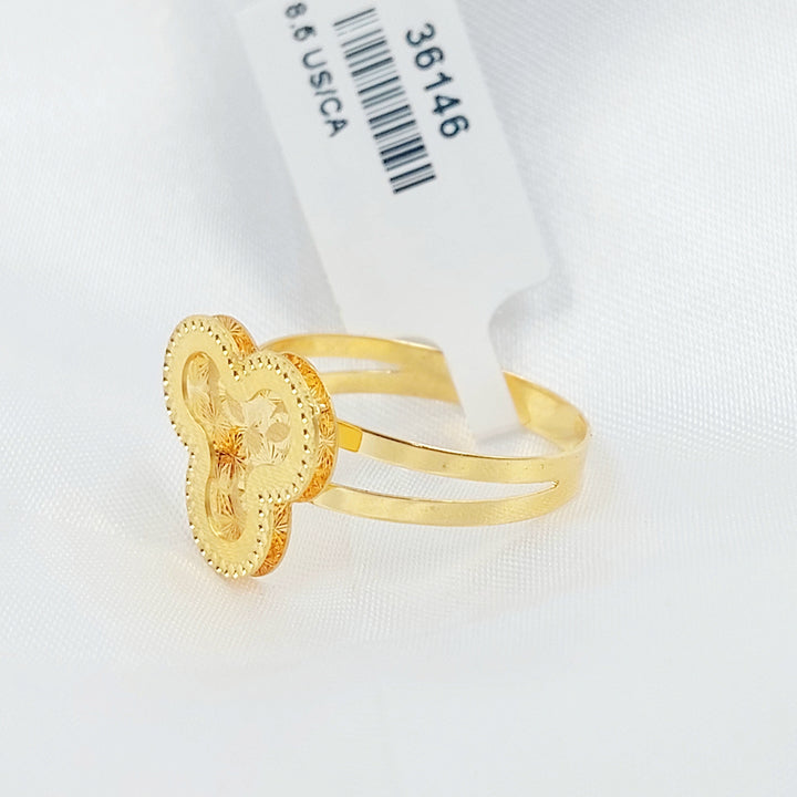 Rose Ring Made of 21K Gold by Saeed Jewelry 