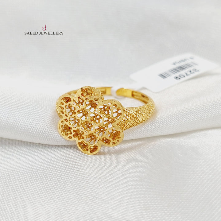 21K Gold Rose Ring by Saeed Jewelry - Image 1