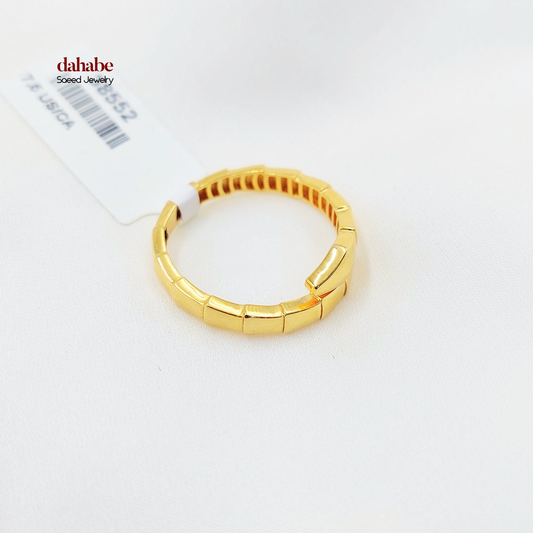 21K Gold Textured Wrap Ring
