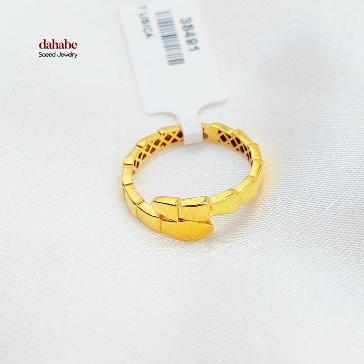 Snake Ring Made of 21K Gold by Saeed Jewelry 