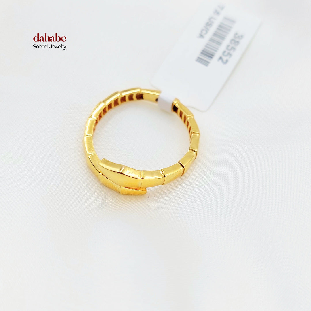 21K Gold Textured Wrap Ring