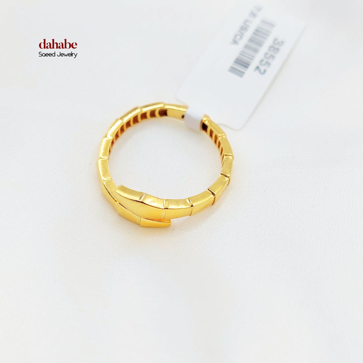 21K Gold Textured Wrap Ring