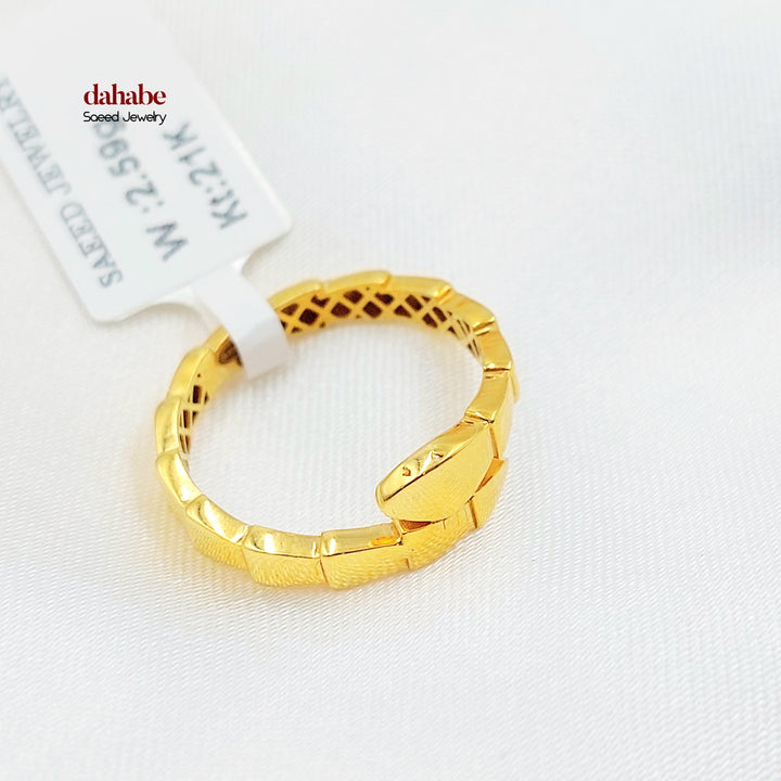 Snake Ring Made of 21K Gold by Saeed Jewelry 