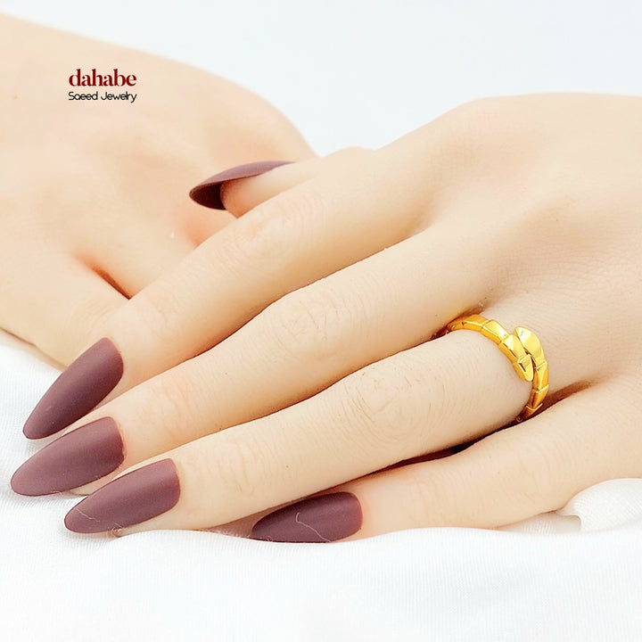 Snake Ring Made of 21K Gold by Saeed Jewelry 