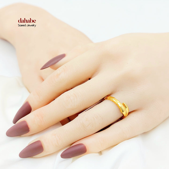 21K Gold Textured Wrap Ring