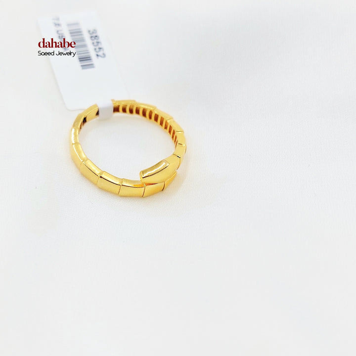 21K Gold Textured Wrap Ring