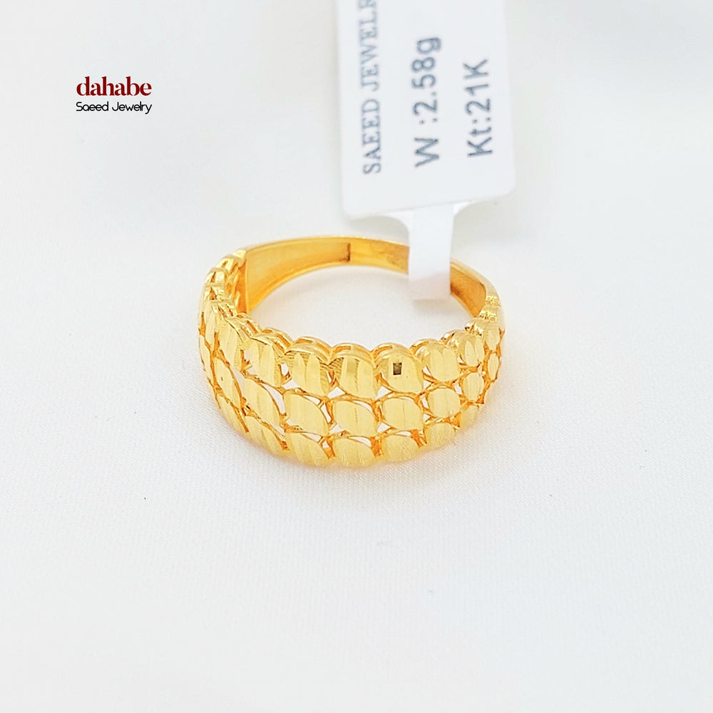 Spike Ring Made of 21K Gold by Saeed Jewelry 