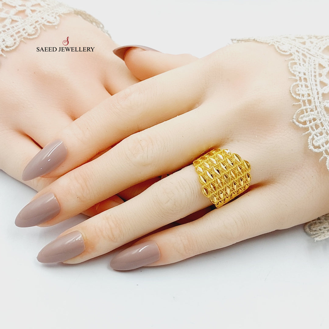 21K Gold Spike Ring by Saeed Jewelry - Image 4