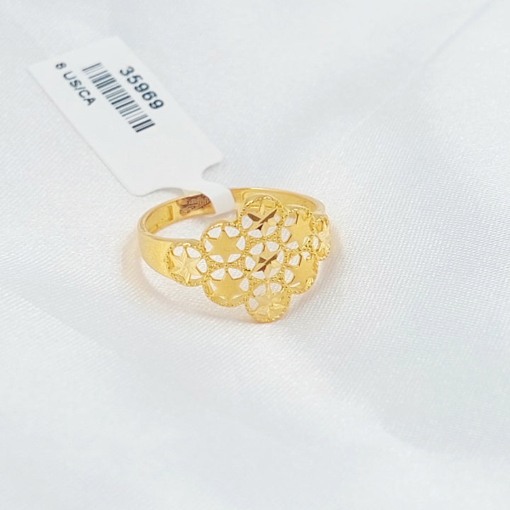 21K خاتم نجمة-مجوهرات الشيخ سعيد-Saeed Jewelry 