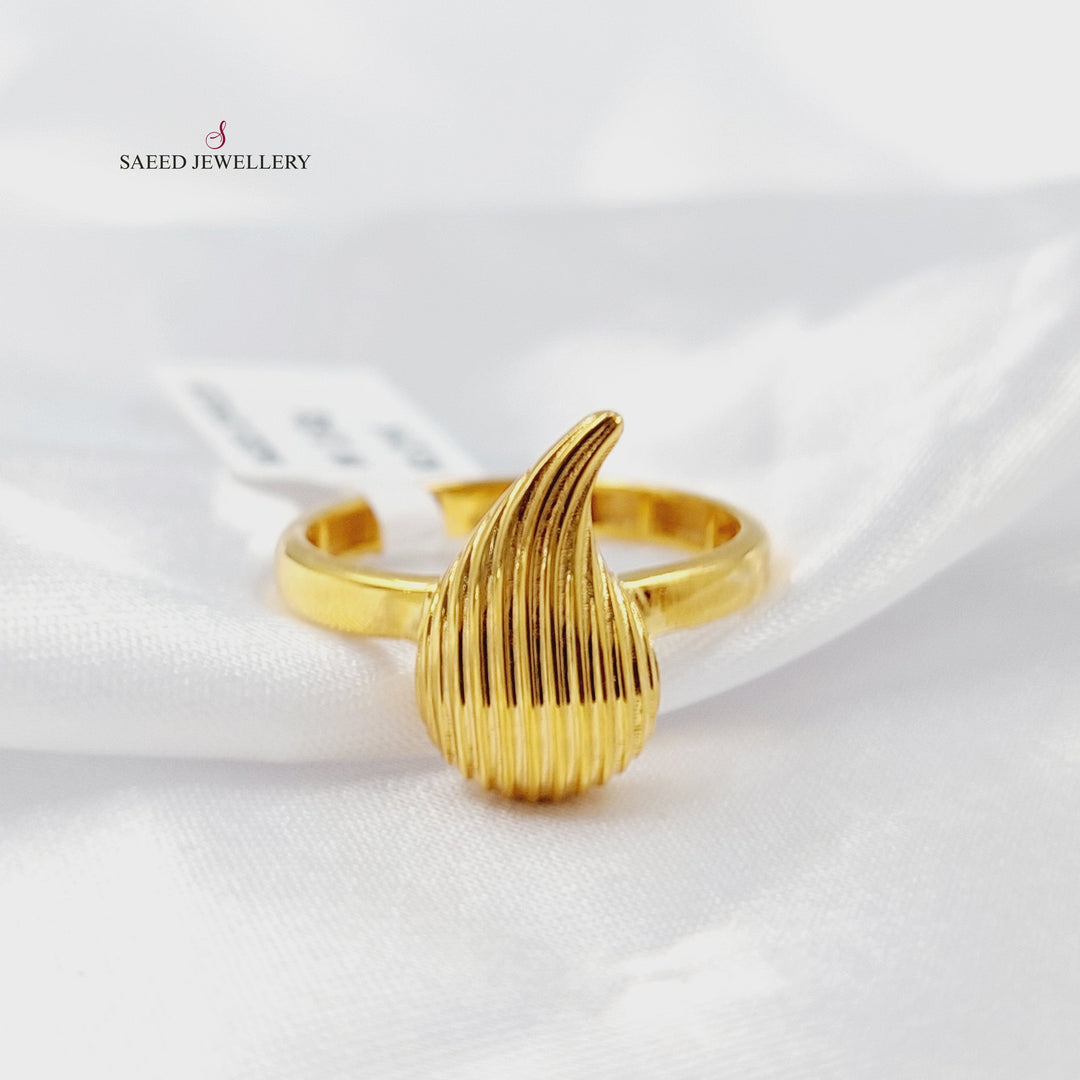 Tears Ring Made of 21K Gold by Saeed Jewelry 