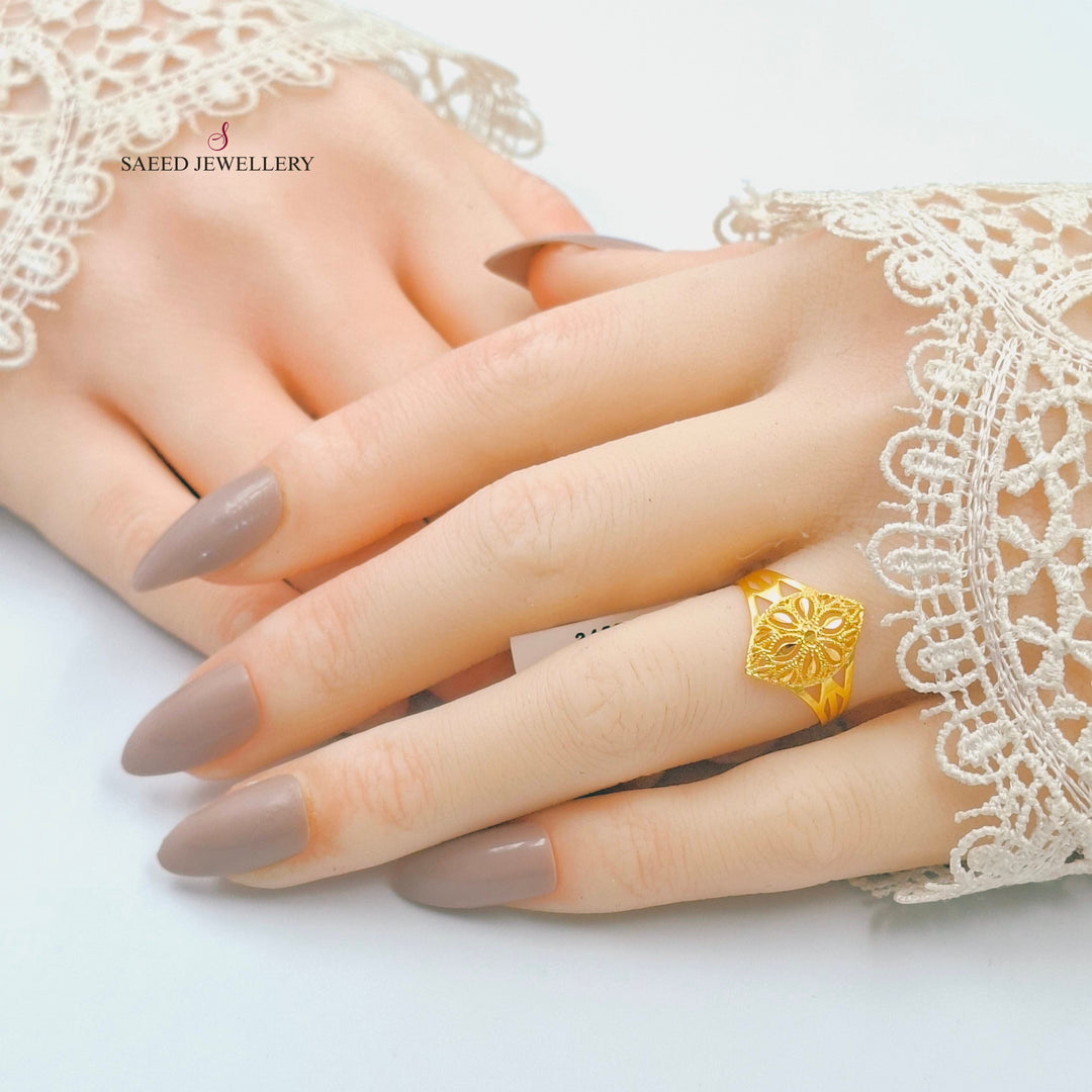 Tears Ring Made of 21K Gold by Saeed Jewelry 