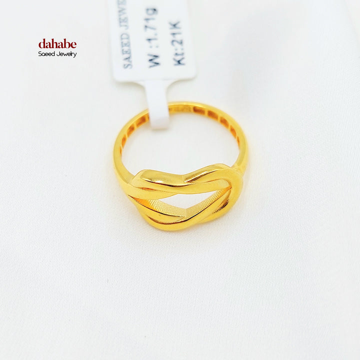 21K Gold Layered Wave Ring