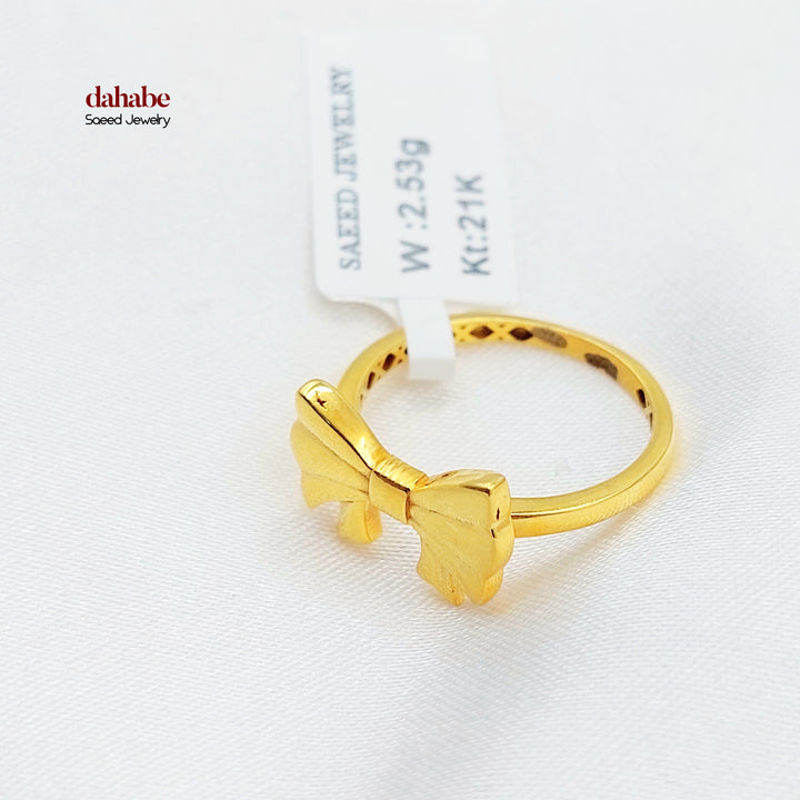Tie Ring Made of 21K Gold by Saeed Jewelry 