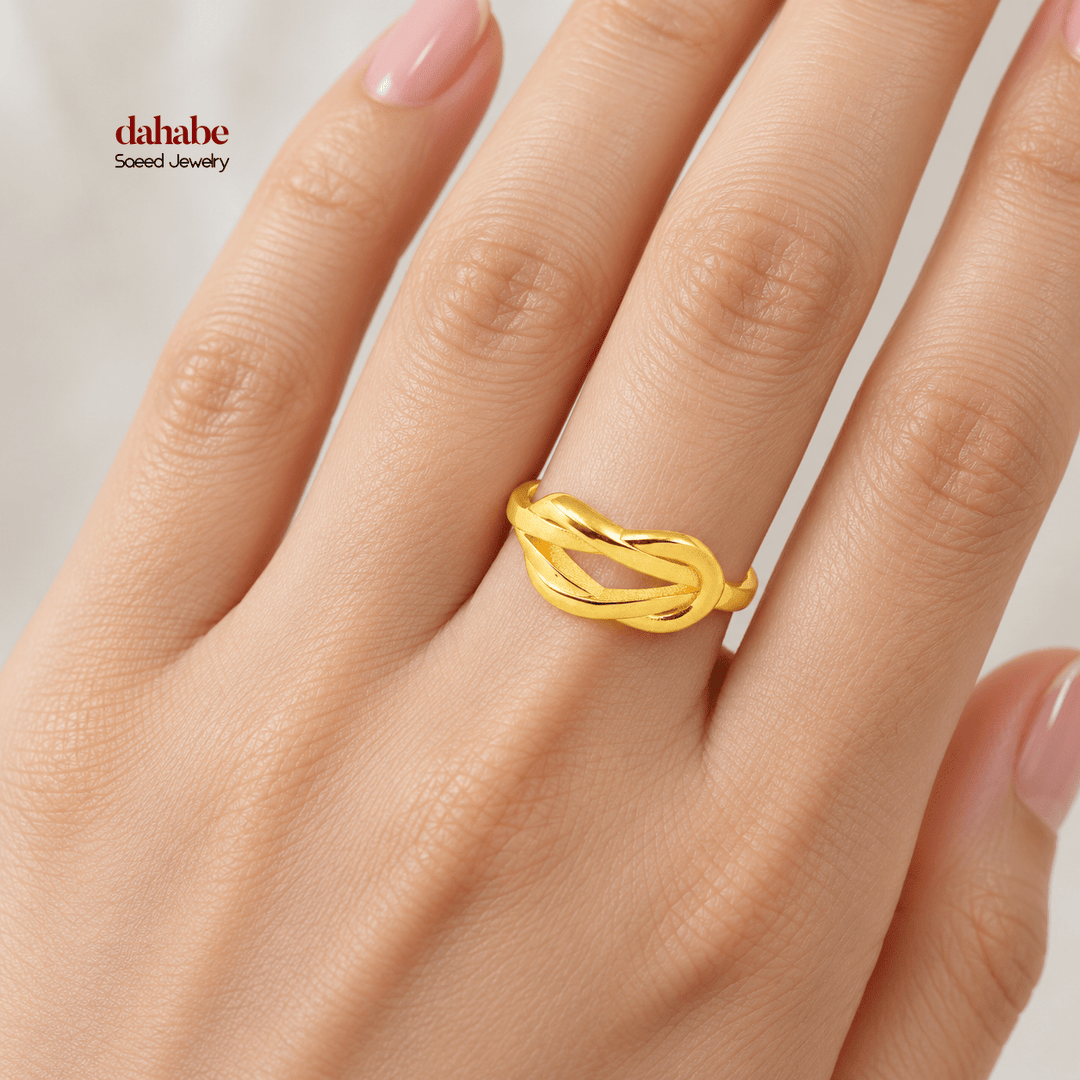 21K Gold Layered Wave Ring