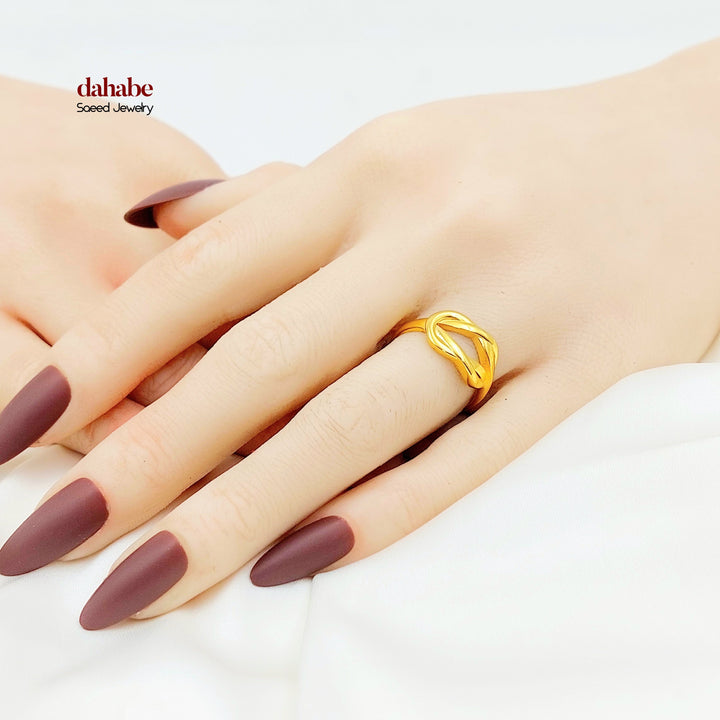21K Gold Layered Wave Ring
