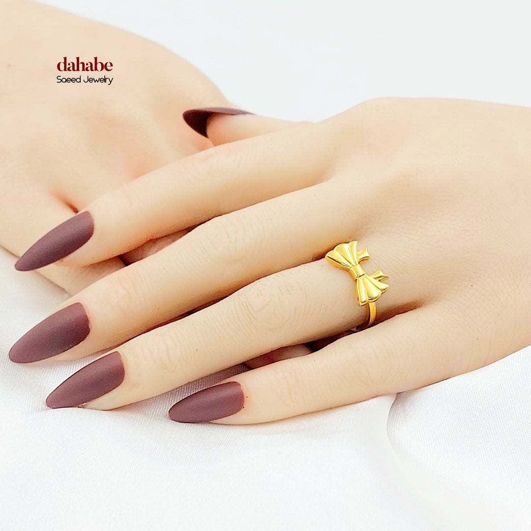 Tie Ring Made of 21K Gold by Saeed Jewelry 