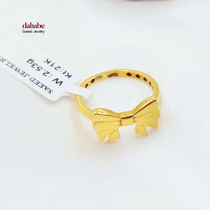 Tie Ring Made of 21K Gold by Saeed Jewelry 