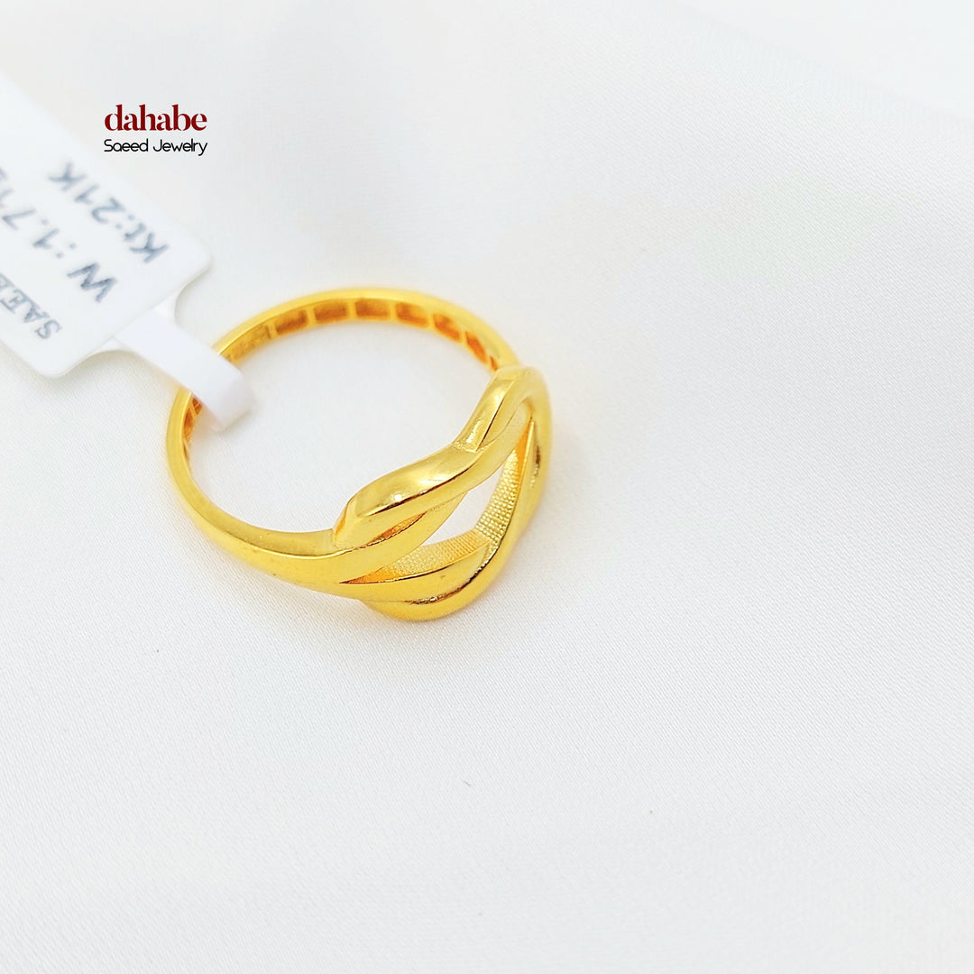 21K Gold Layered Wave Ring