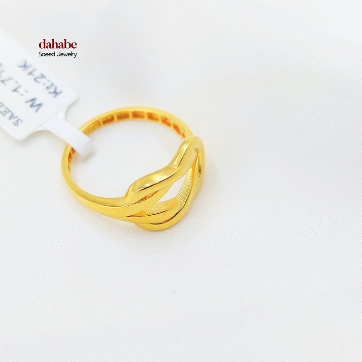 21K Gold Layered Wave Ring