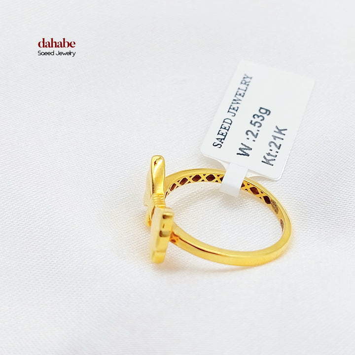 Tie Ring Made of 21K Gold by Saeed Jewelry 