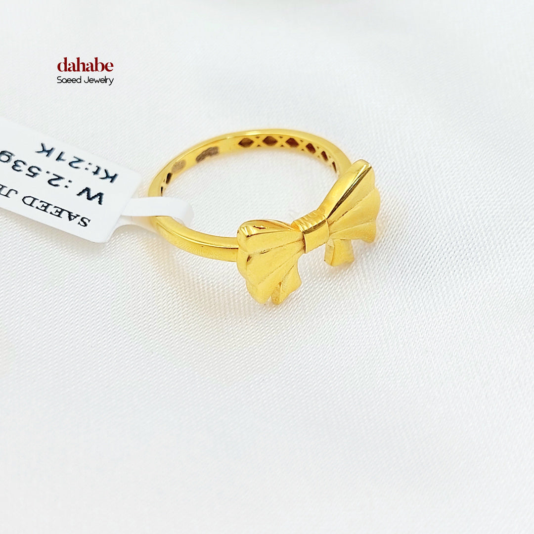 Tie Ring Made of 21K Gold by Saeed Jewelry 