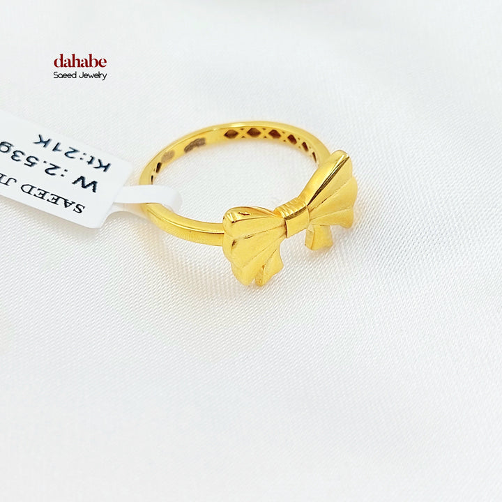 Tie Ring Made of 21K Gold by Saeed Jewelry 
