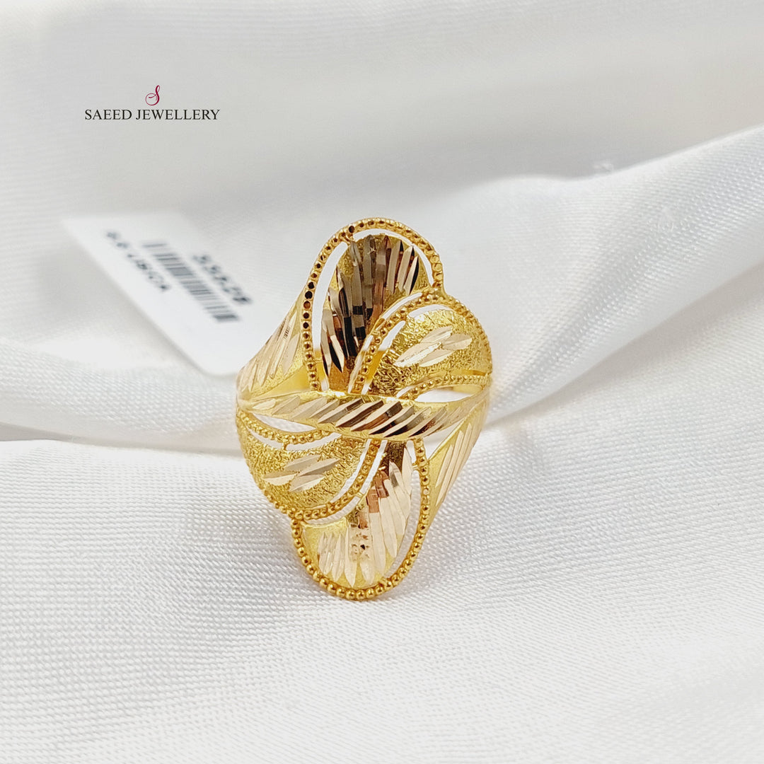 21K خاتم شكلة-مجوهرات الشيخ سعيد-Saeed Jewelry 