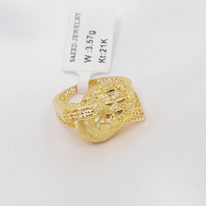 21K خاتم شكلة-مجوهرات الشيخ سعيد-Saeed Jewelry 