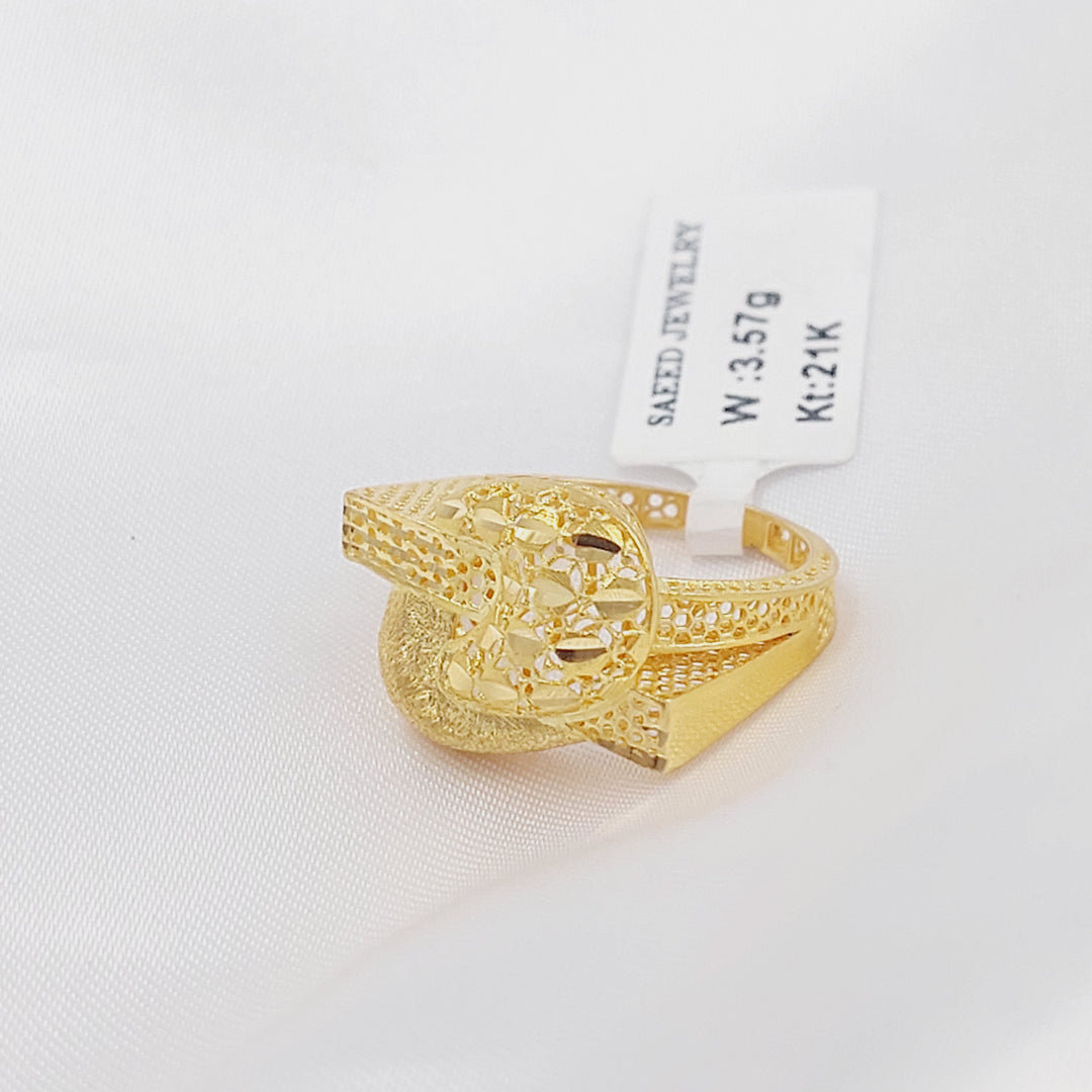 21K خاتم شكلة-مجوهرات الشيخ سعيد-Saeed Jewelry 