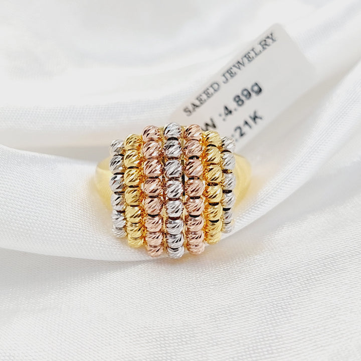 21K Gold Turkish Balls Ring by Saeed Jewelry - Image 3