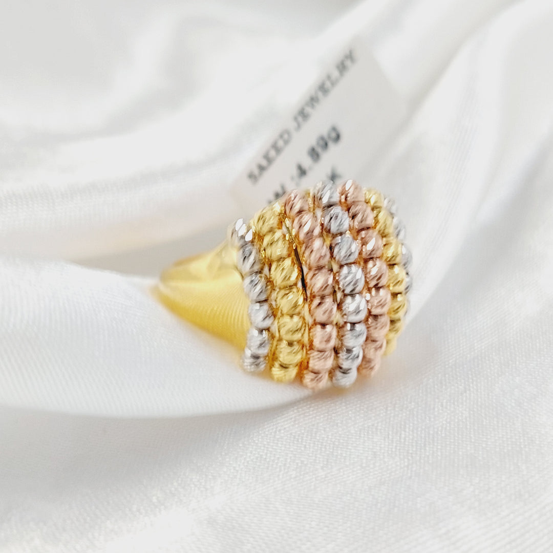 21K Gold Turkish Balls Ring by Saeed Jewelry - Image 4