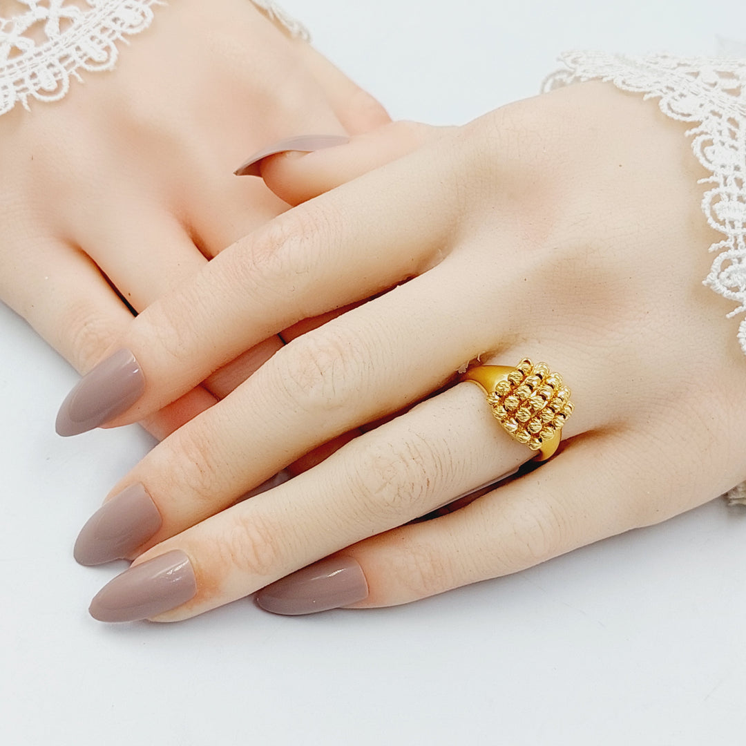 21K Gold Turkish Balls Ring by Saeed Jewelry - Image 4