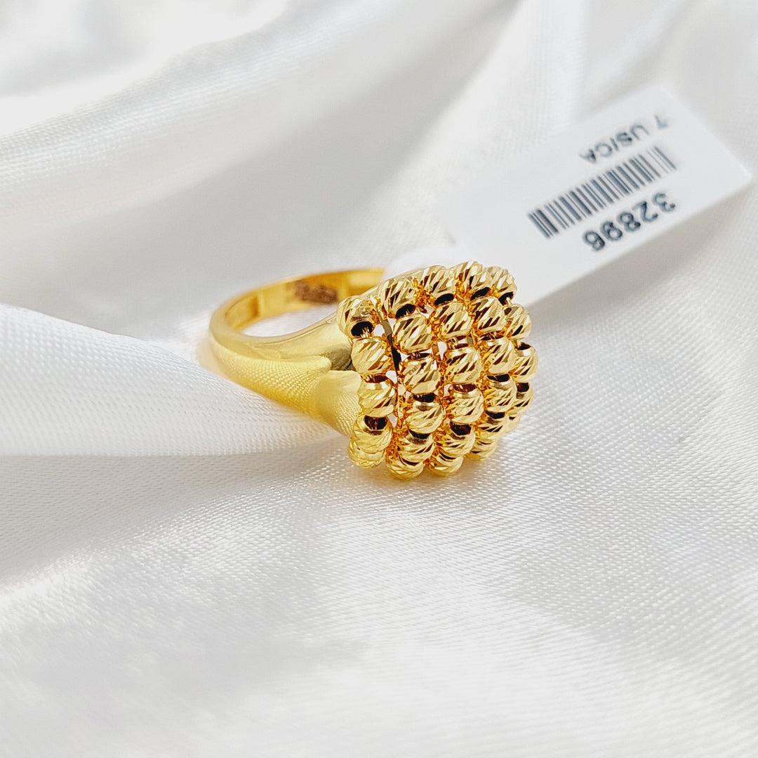 21K Gold Turkish Balls Ring by Saeed Jewelry - Image 3