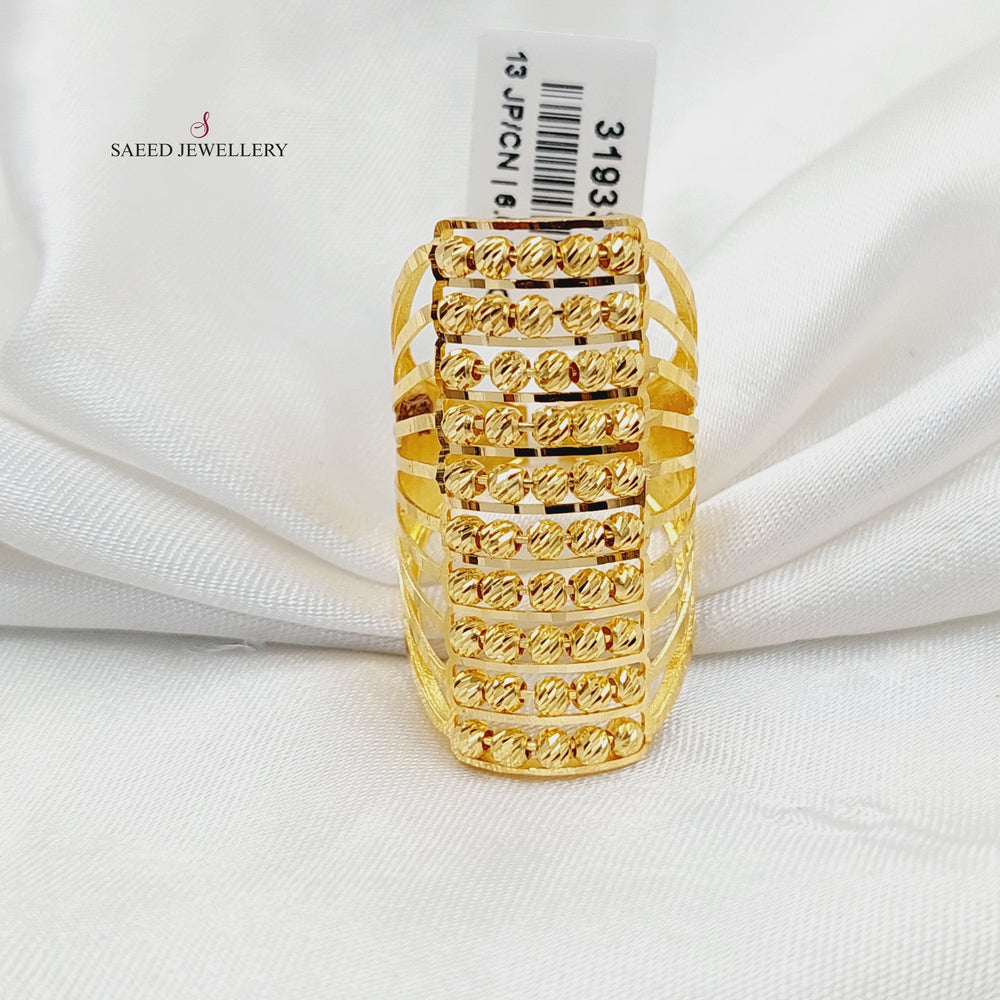 21K Gold Turkish Balls Ring by Saeed Jewelry - Image 2