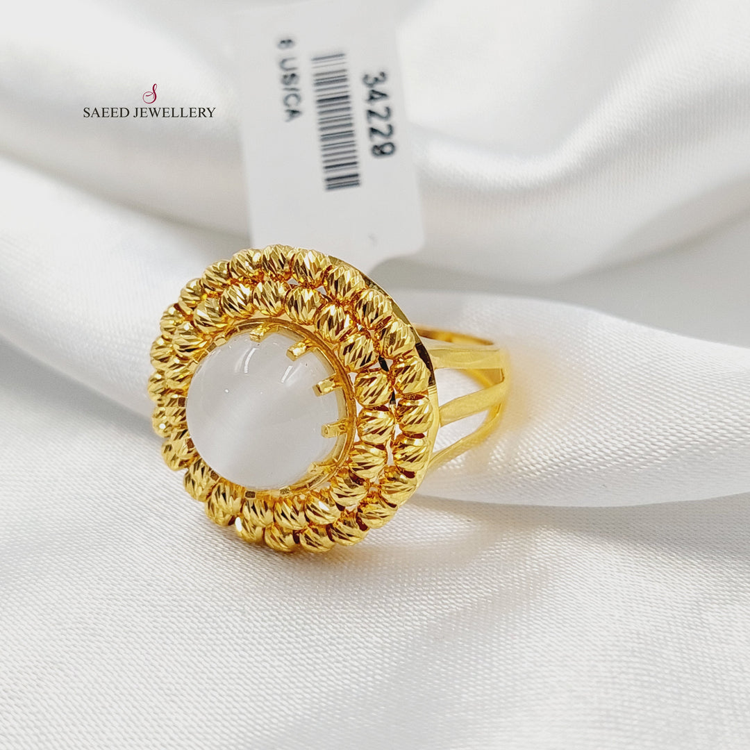Turkish Balls Ring Made of 21K Gold by Saeed Jewelry 
