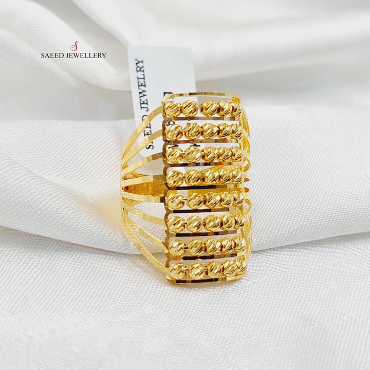 21K Gold Turkish Balls Ring by Saeed Jewelry - Image 1