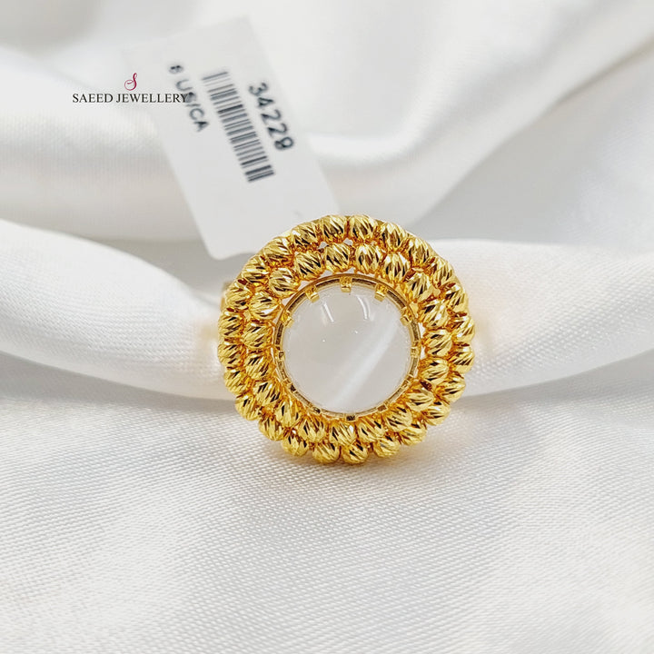 Turkish Balls Ring Made of 21K Gold by Saeed Jewelry 