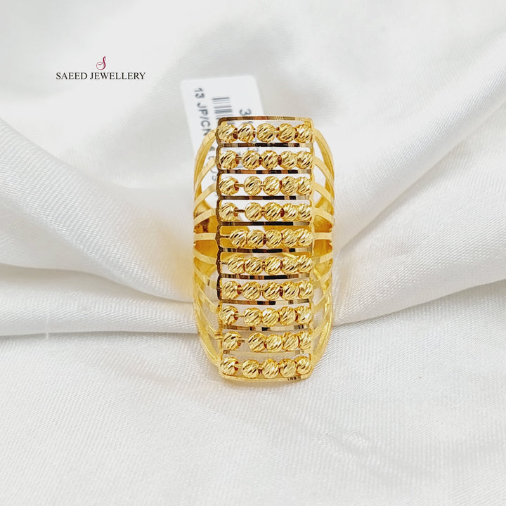 21K Gold Turkish Balls Ring by Saeed Jewelry - Image 4