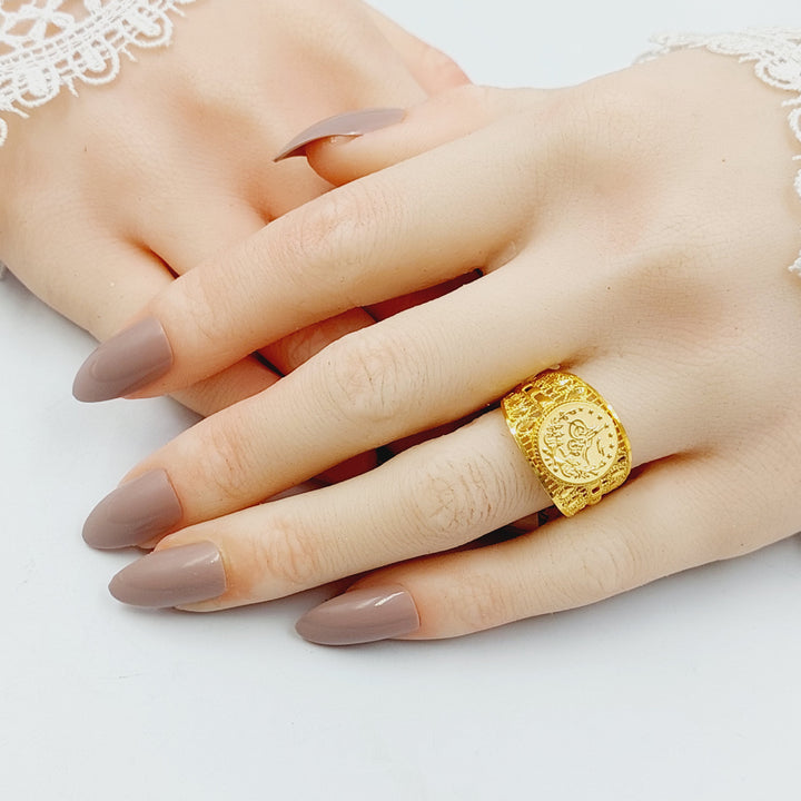 21K Gold Turkish Rashadi Ring by Saeed Jewelry - Image 4