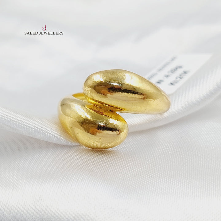 21K خاتم سادة نطاقين-مجوهرات الشيخ سعيد-Saeed Jewelry 