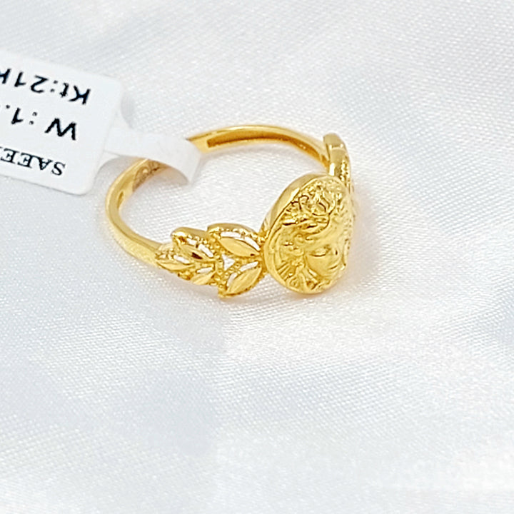 21K خاتم فيرنا-مجوهرات الشيخ سعيد-Saeed Jewelry 