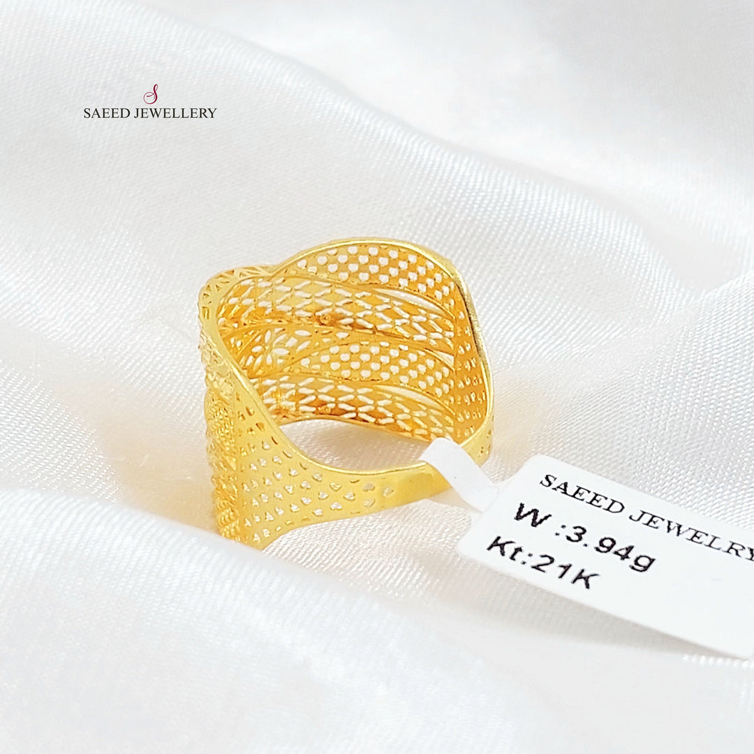 Waves Ring Made of 21K Gold by Saeed Jewelry 
