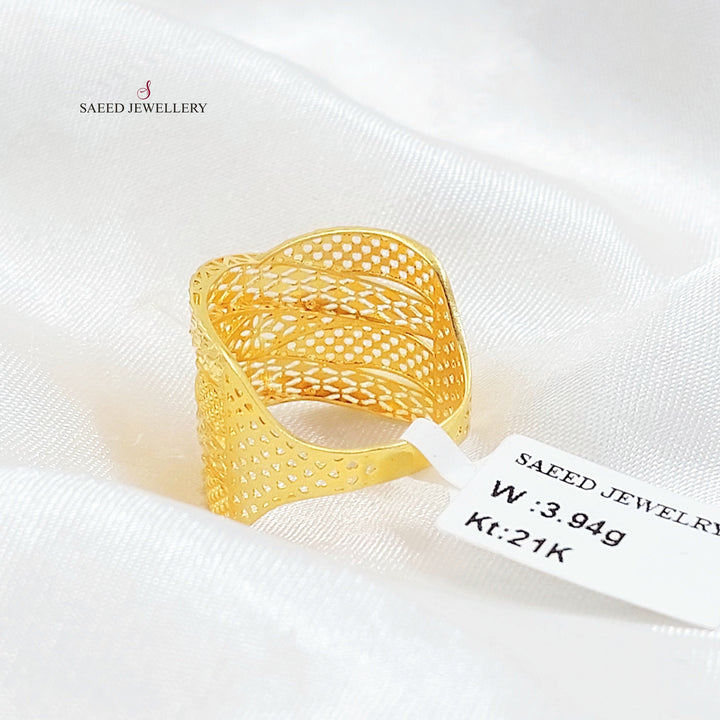 Waves Ring Made of 21K Gold by Saeed Jewelry 